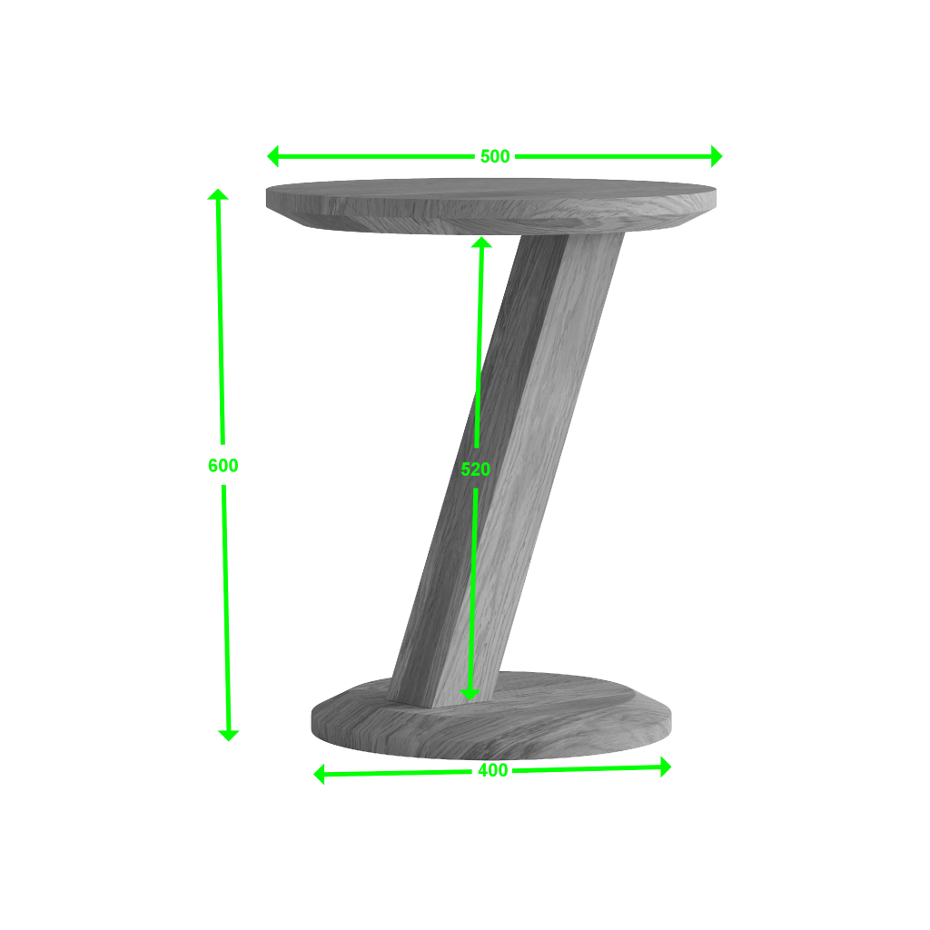 Z Modern Lamp Table 100% solid oak