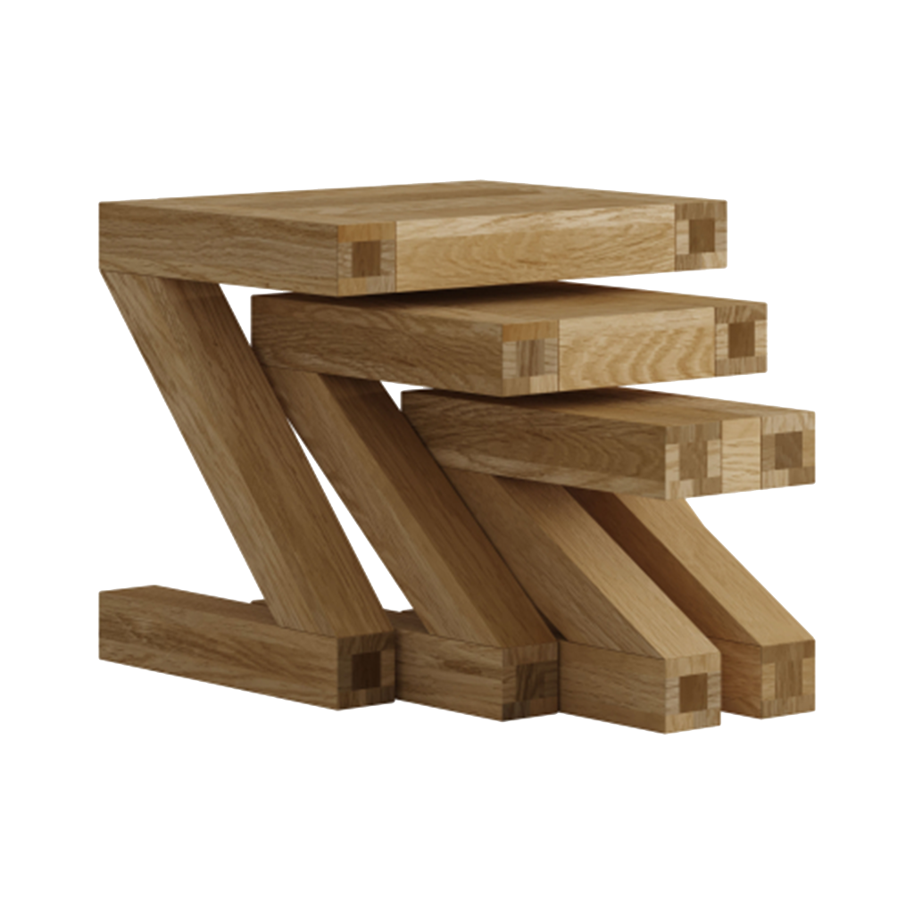 Z Nest of Tables 100% solid oak