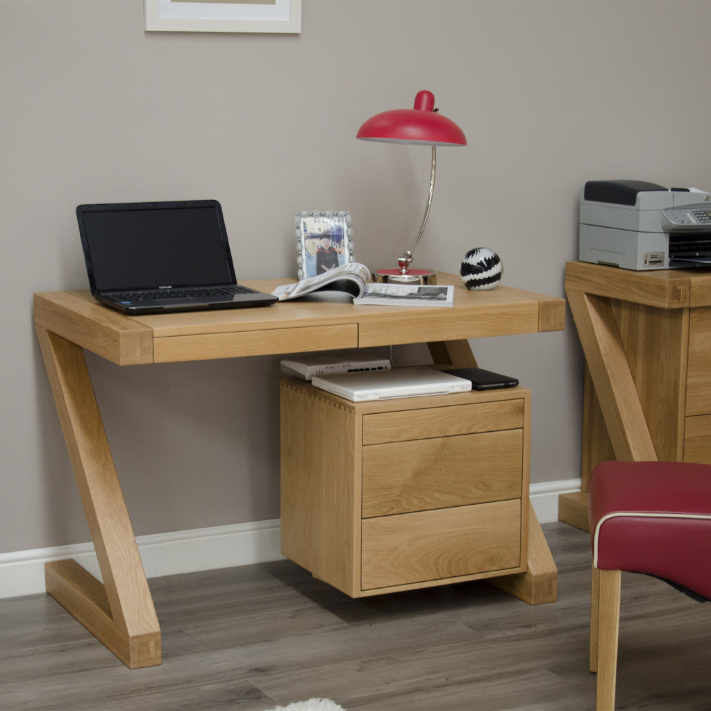 Z Small Computer Desk 100% solid oak
