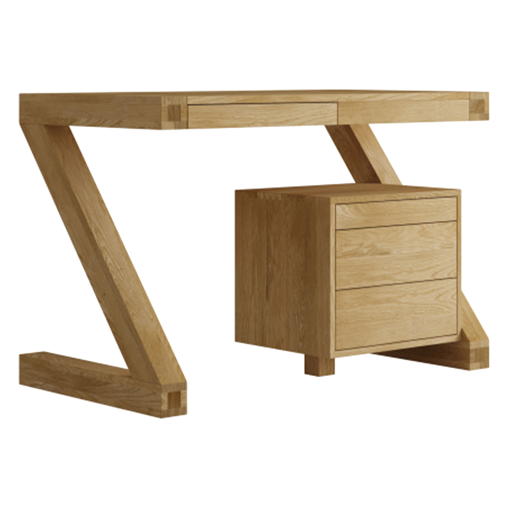 Z Small Computer Desk 100% solid oak