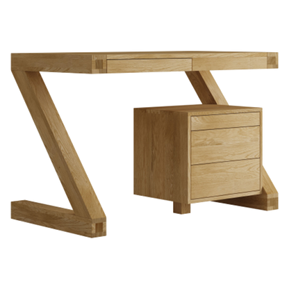 Z Small Computer Desk 100% solid oak