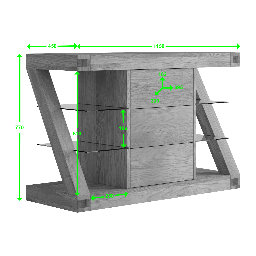 Z Small Sideboard 100% solid oak