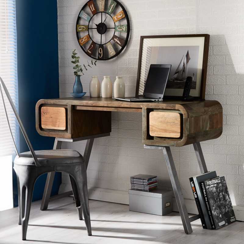 Aspen Desk / Console 100 % Reclaimed Metal and Wood