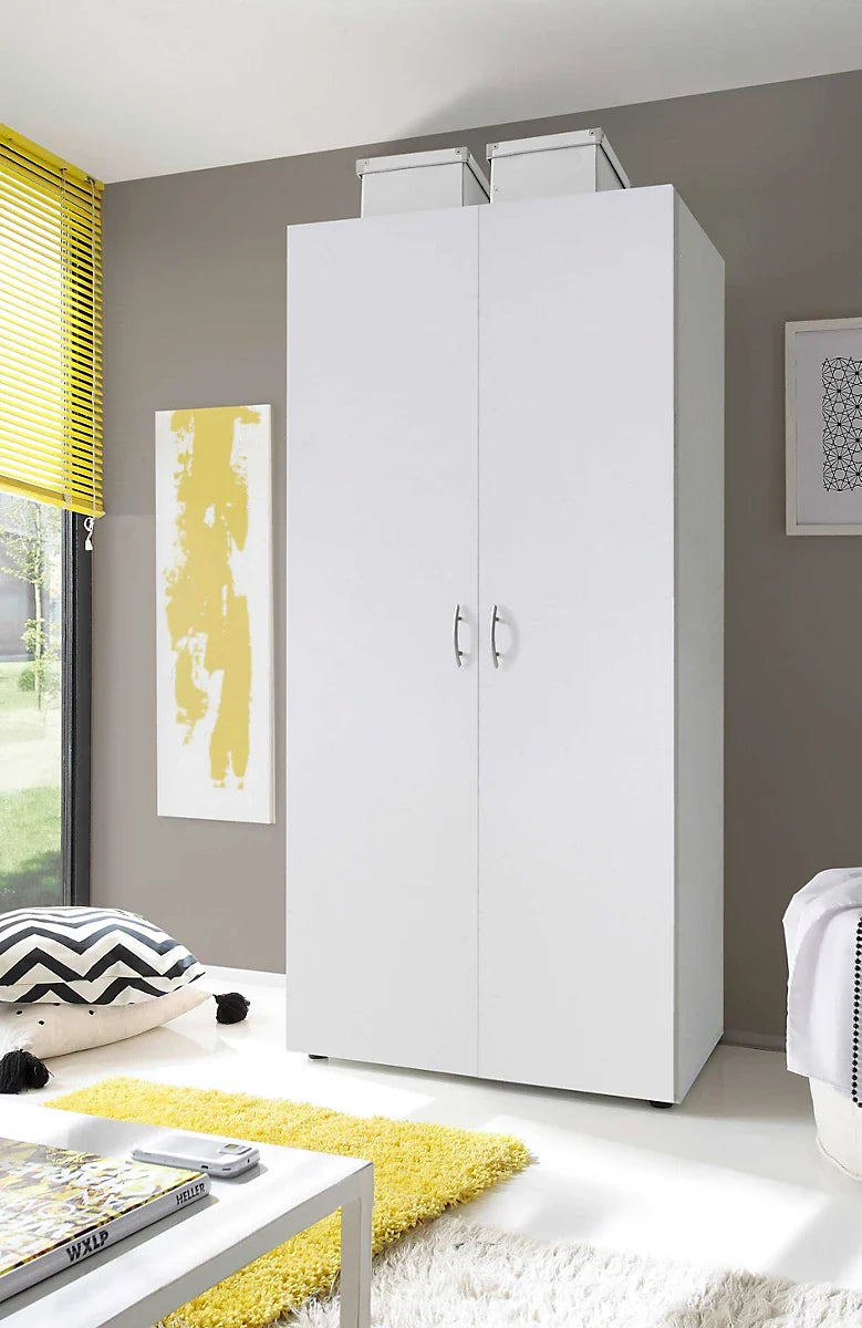 Base 2 Door Hinged Wardrobe. 3 Colours Available