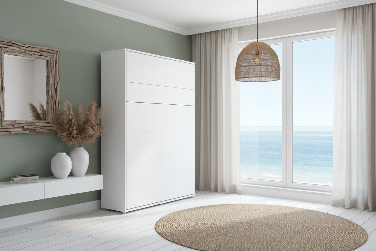 Coastal bedroom scene