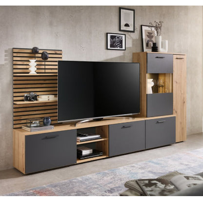 Heathrow Entertainment Unit With LED Lighting 250cm. 2 Colours Available