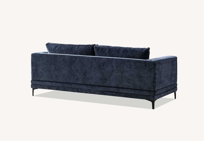 Aluxo Lenox Sofa Range in Aegean Blue Velvet 2 and 3 seater