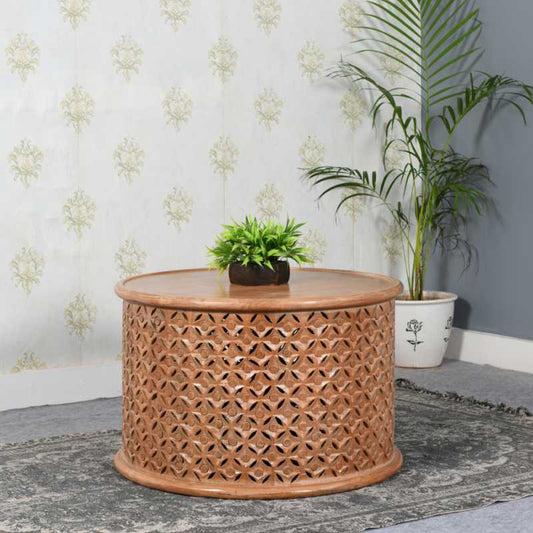 Artwork Mango Wood Coffee Table 100% Eco Sourced Natural Wood