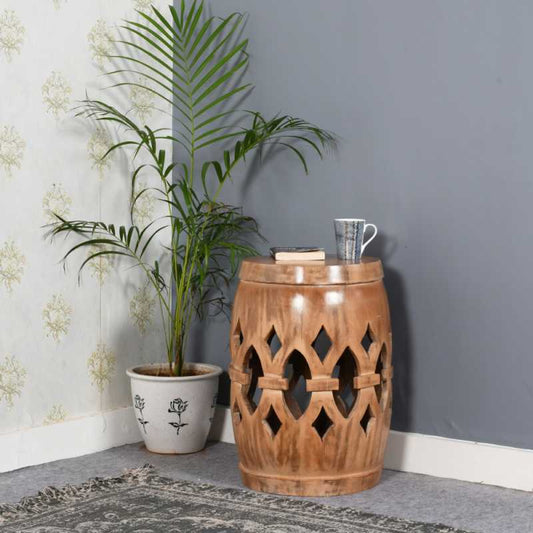 Artwork Mango Wood Side Table 100% Eco Sourced Natural Wood