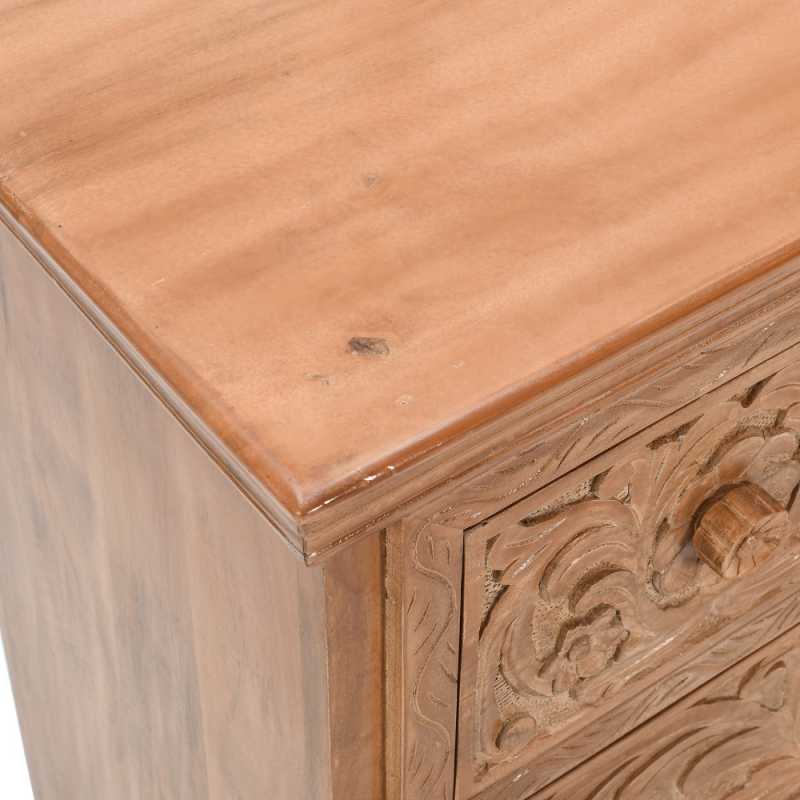 Artwork Mango Wood Chest Of Drawers 100% Eco Sourced Natural Wood