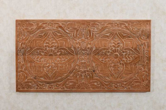 Artwork Mango Wood Bedframe Headboard 100% Eco Sourced Natural Wood