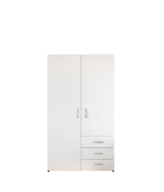 Harry 2 Door Wardrobe 100cm. White