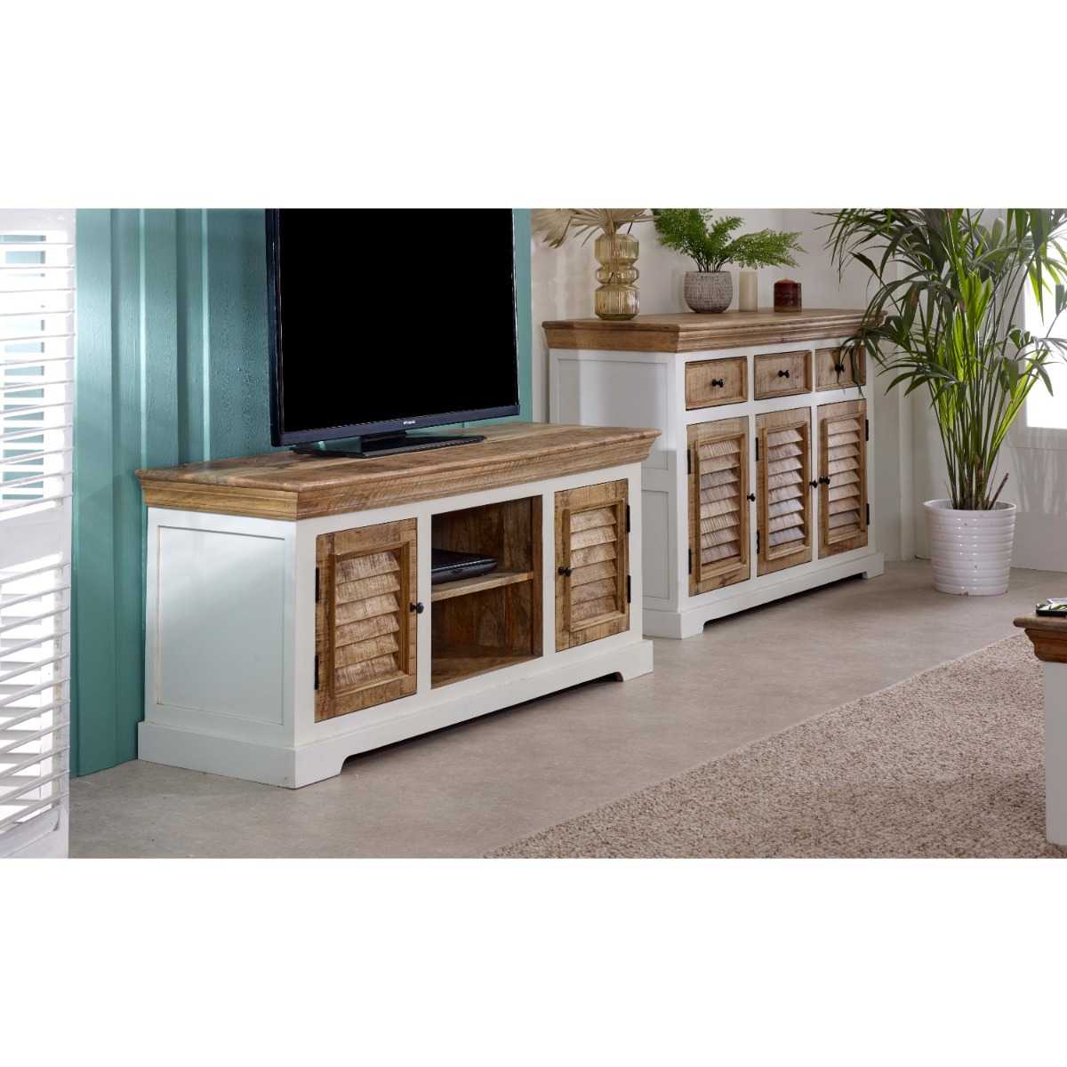 Alfie TV Cabinet Up to 57" Solid Mango Wood