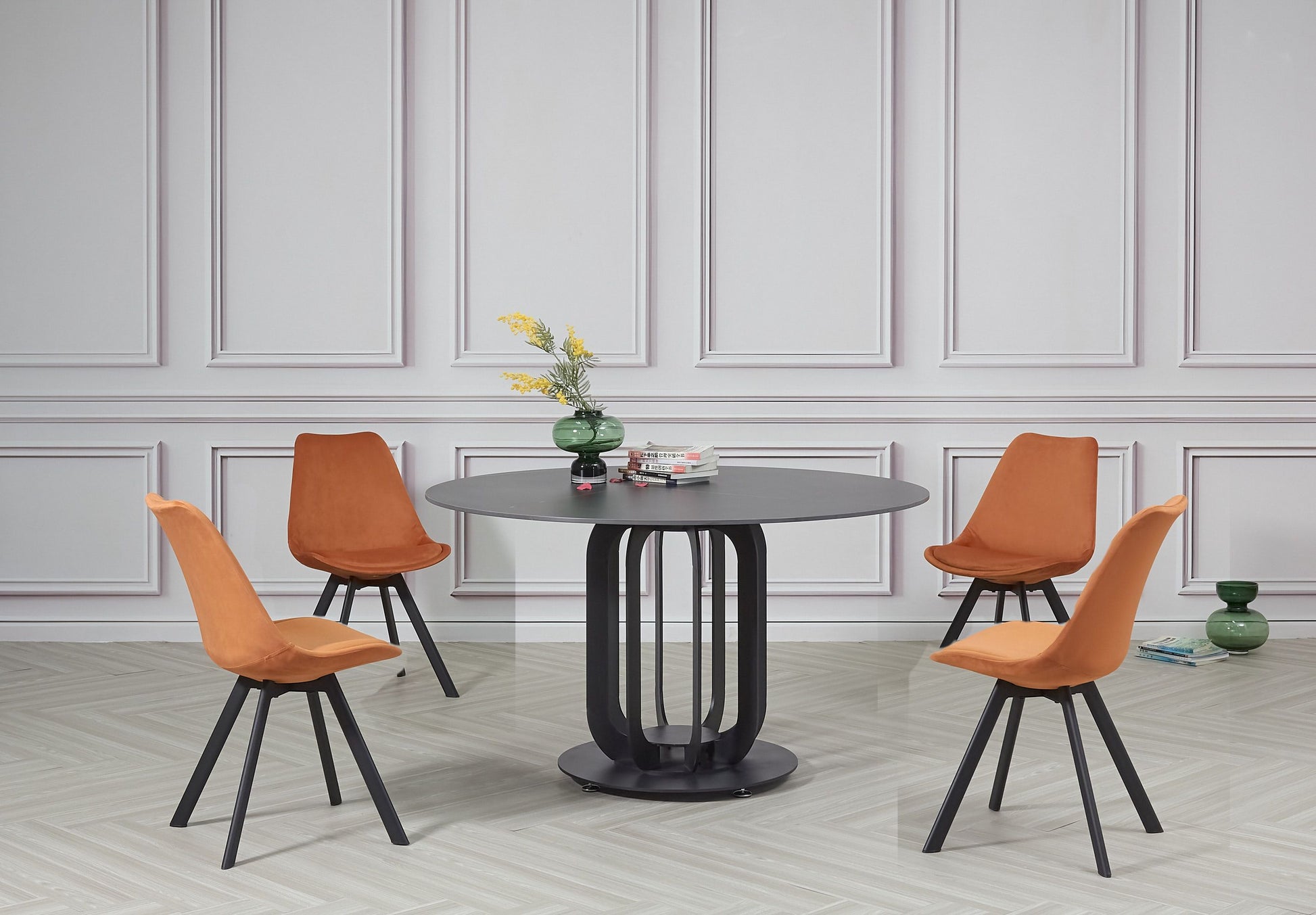 Mmilo Velvet Tulip style Dining Chair Set of 4. 7 colour options