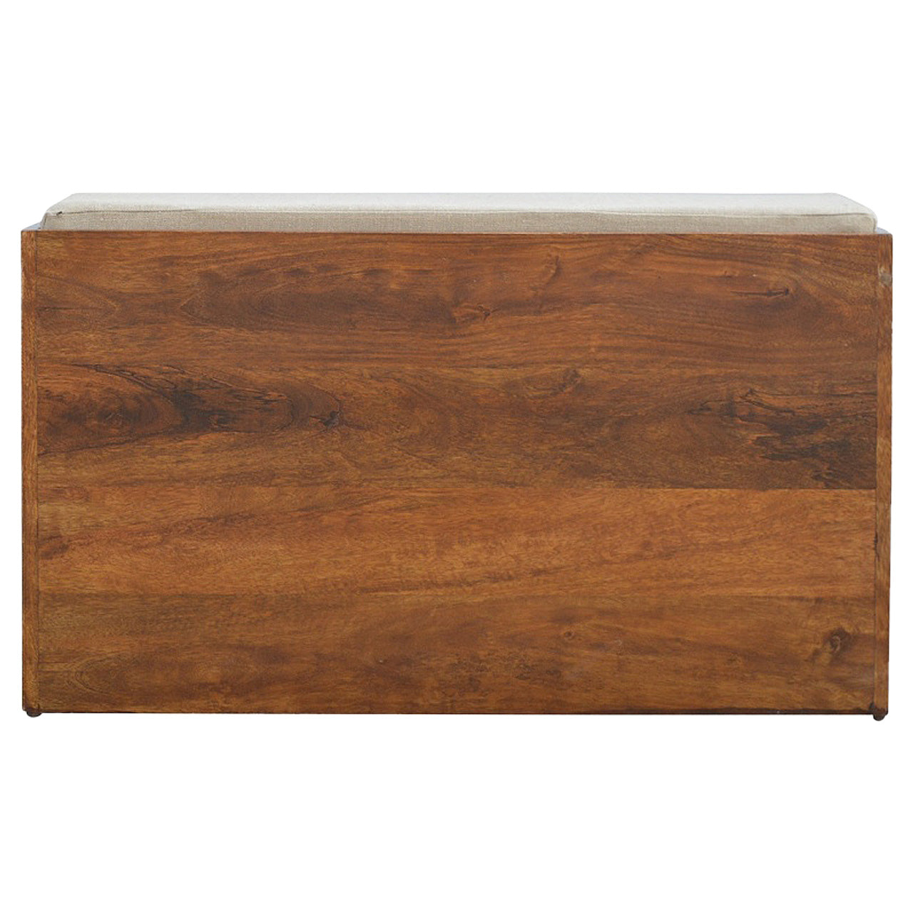 Mud Linen Pull out Shoe Bench 100% Solid Mango Wood