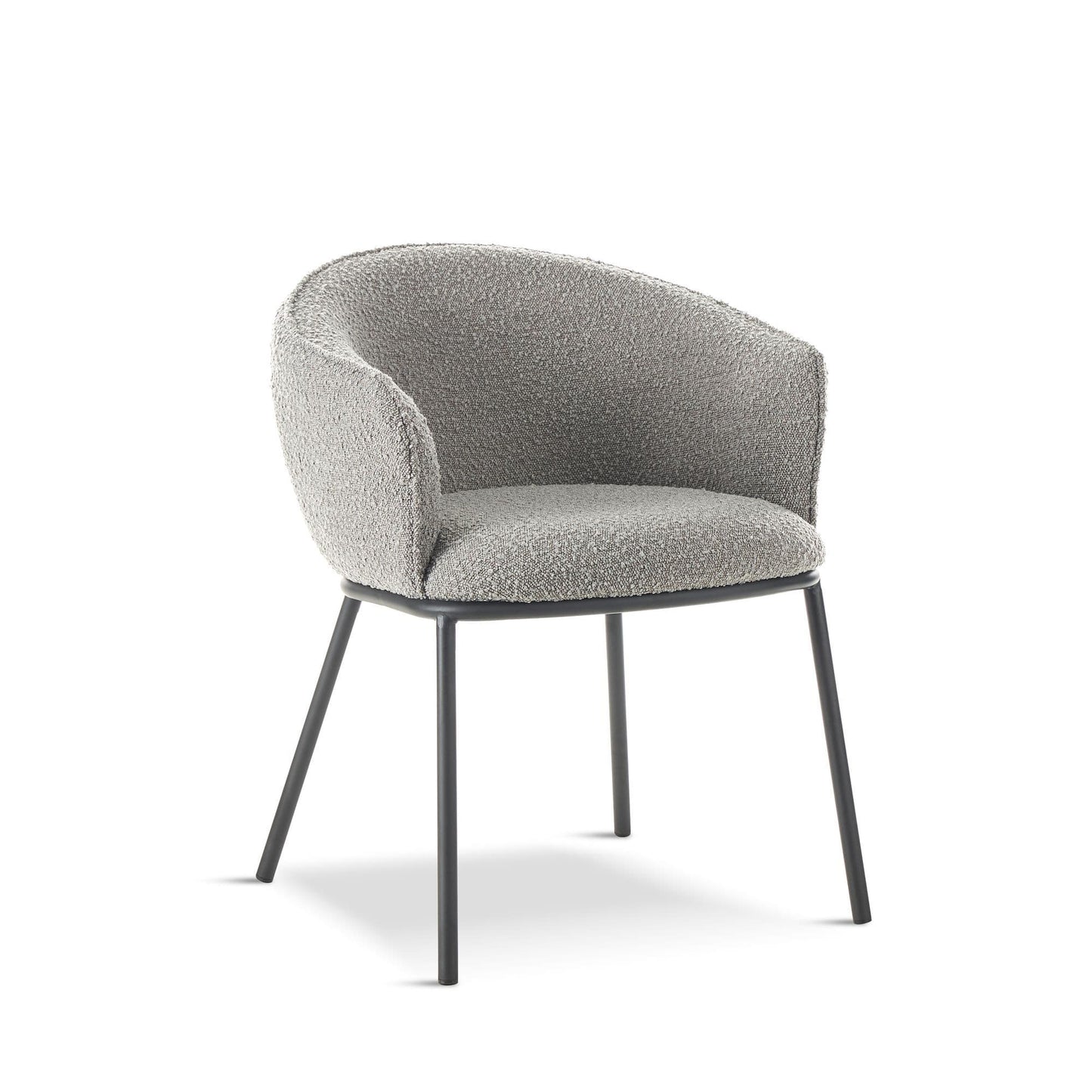 Duke Boucle Grey Dining Chair