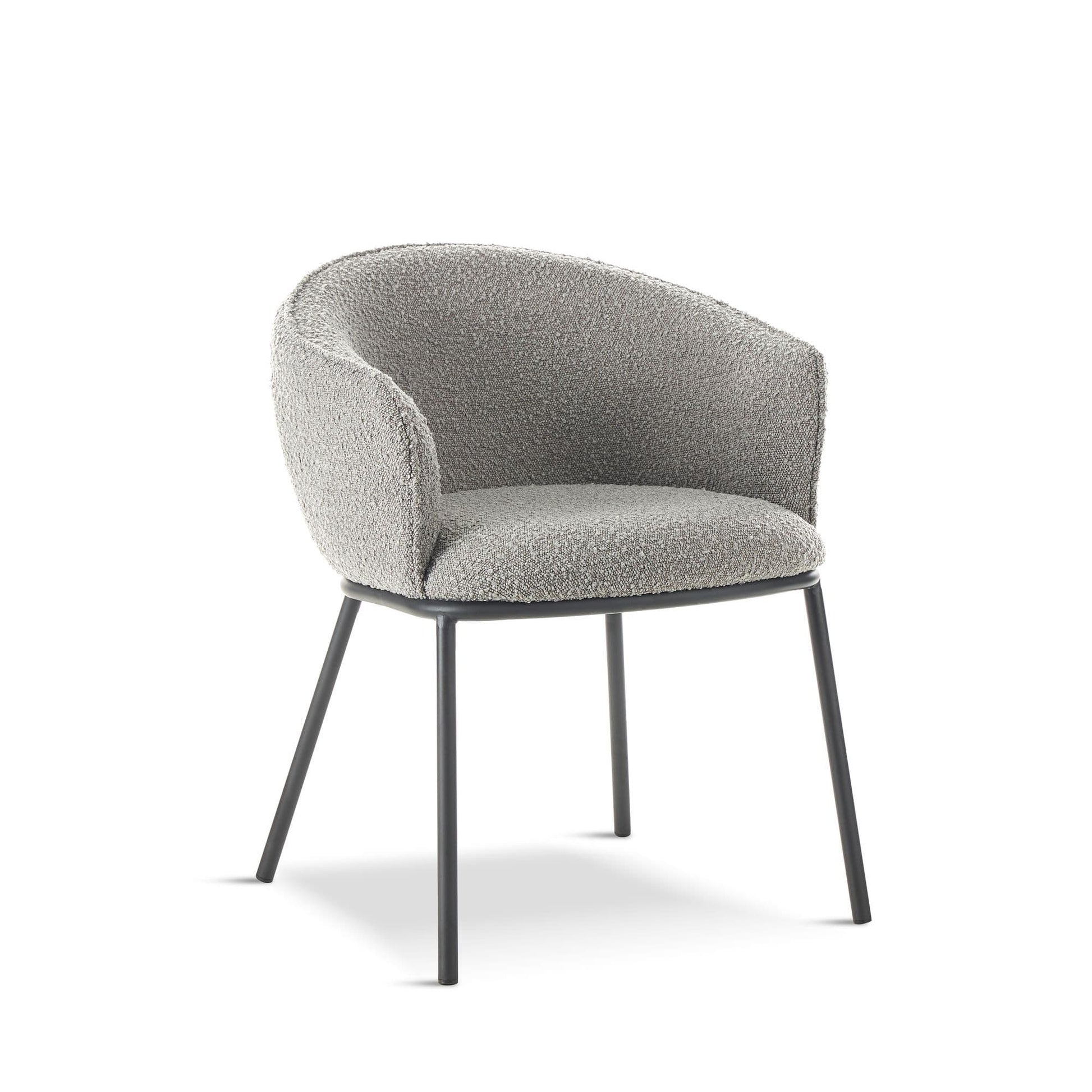 Duke Boucle Grey Dining Chair