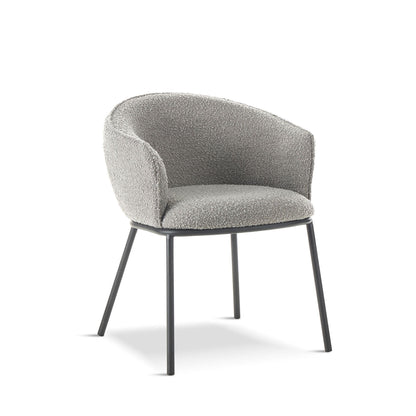 Duke Boucle Grey Dining Chair