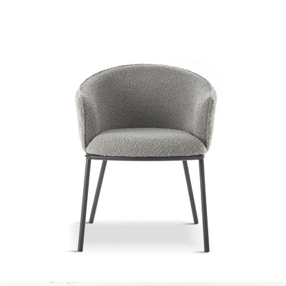 Duke Boucle Grey Dining Chair