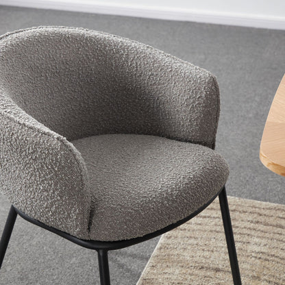 Duke Boucle Grey Dining Chair