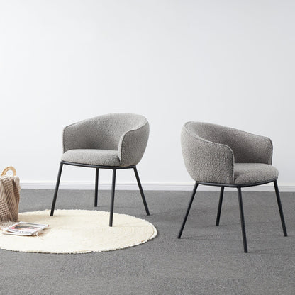 Duke Boucle Grey Dining Chair