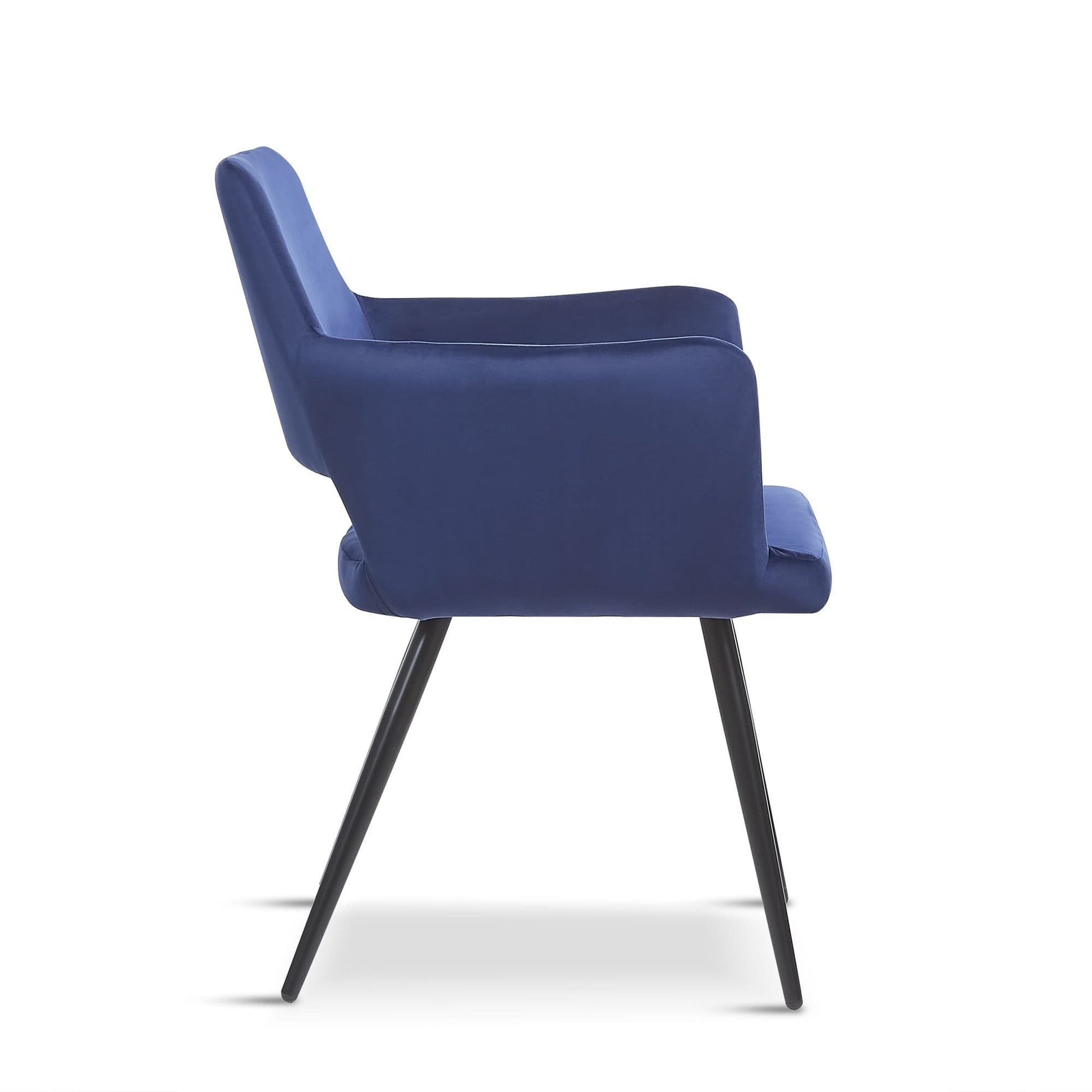 Blue Velvet Harrod Chair - Sold in Pairs