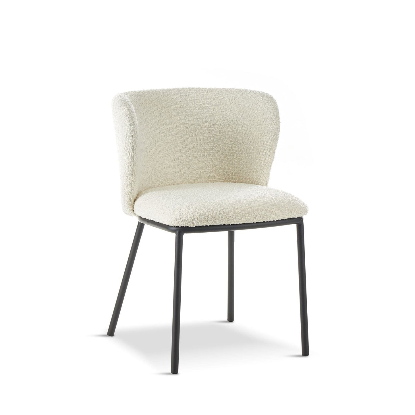 Mandy Boucle White Dining Chair (Sold in Pairs)