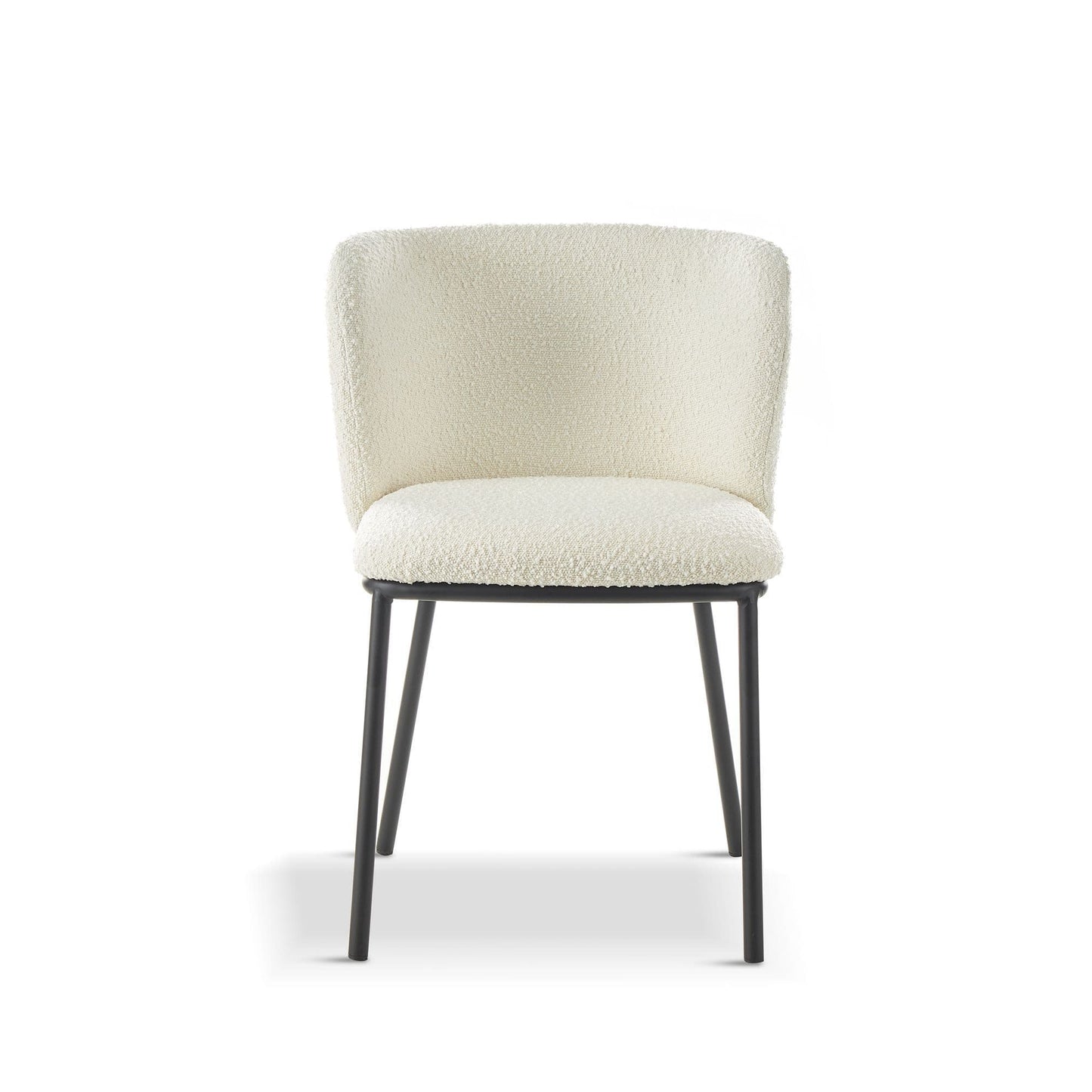Mandy Boucle White Dining Chair (Sold in Pairs)