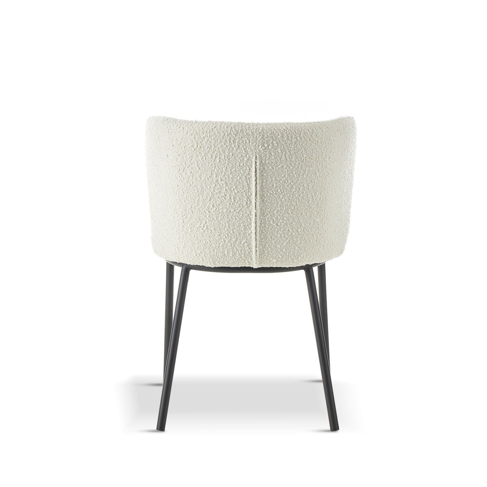Mandy Boucle White Dining Chair (Sold in Pairs)