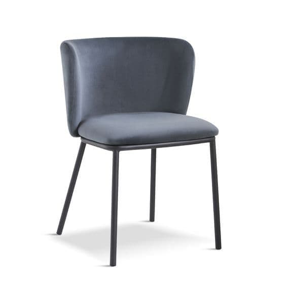 Mandy Velvet Grey Dining Chair (Sold in Pairs)