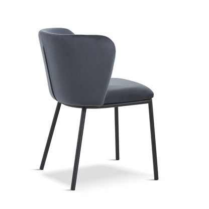Mandy Velvet Grey Dining Chair (Sold in Pairs)