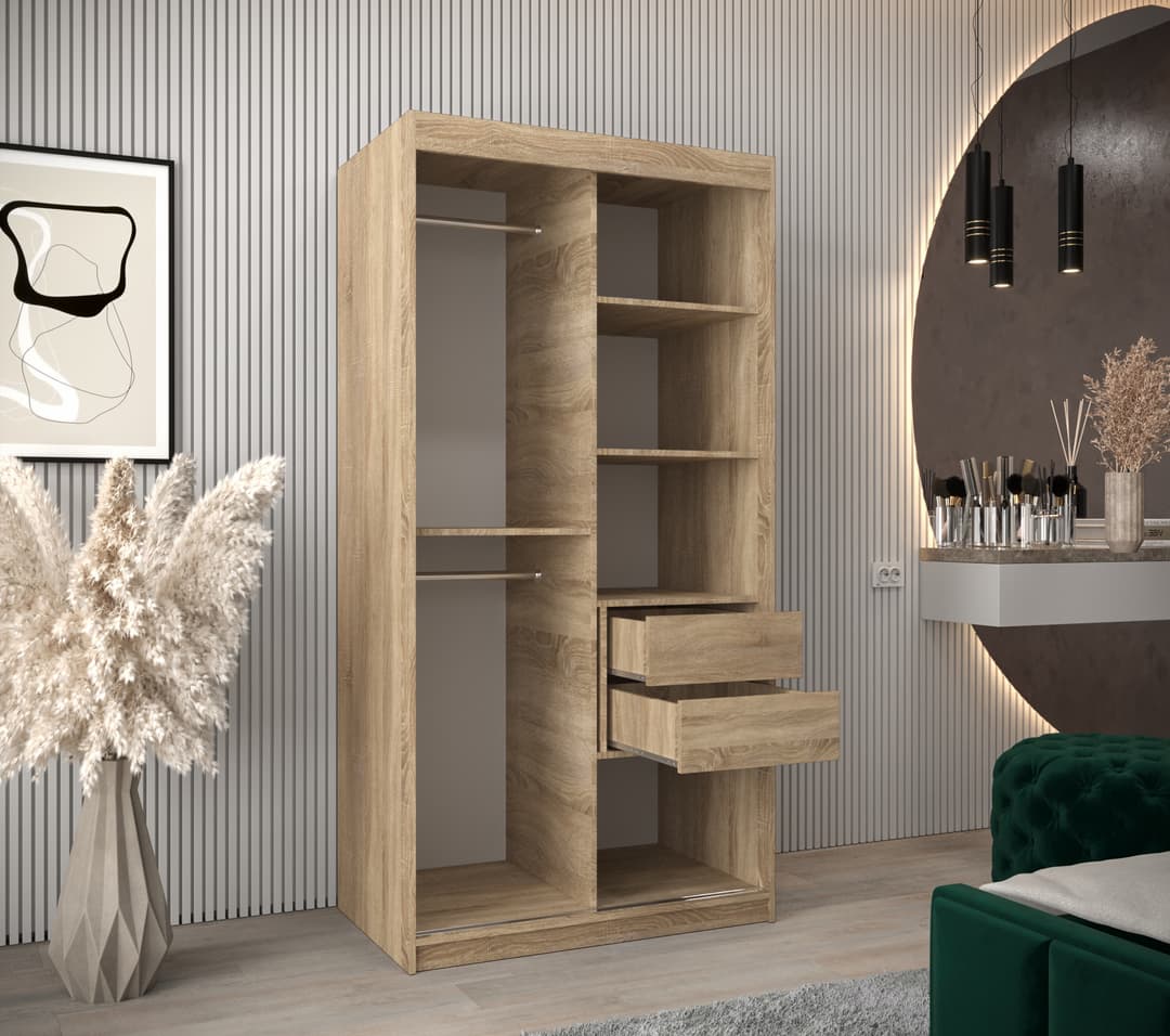 Verona 01 Sliding Door Wardrobe 100cm