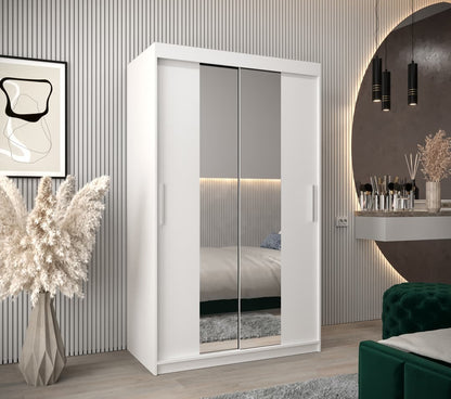 Tokyo I Sliding Door Wardrobe 120cm oak artisan white black