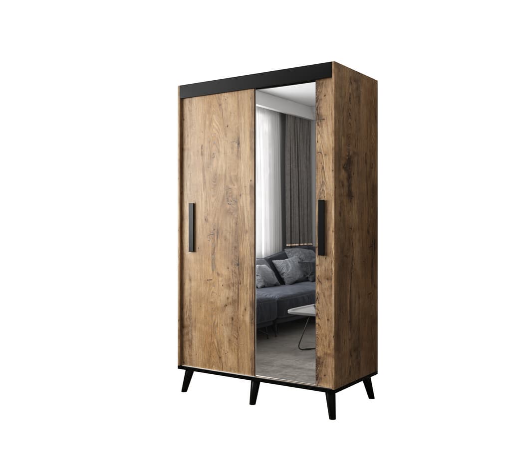 Galicja T2 Sliding Door Wardrobe 120cm oak chestnut 