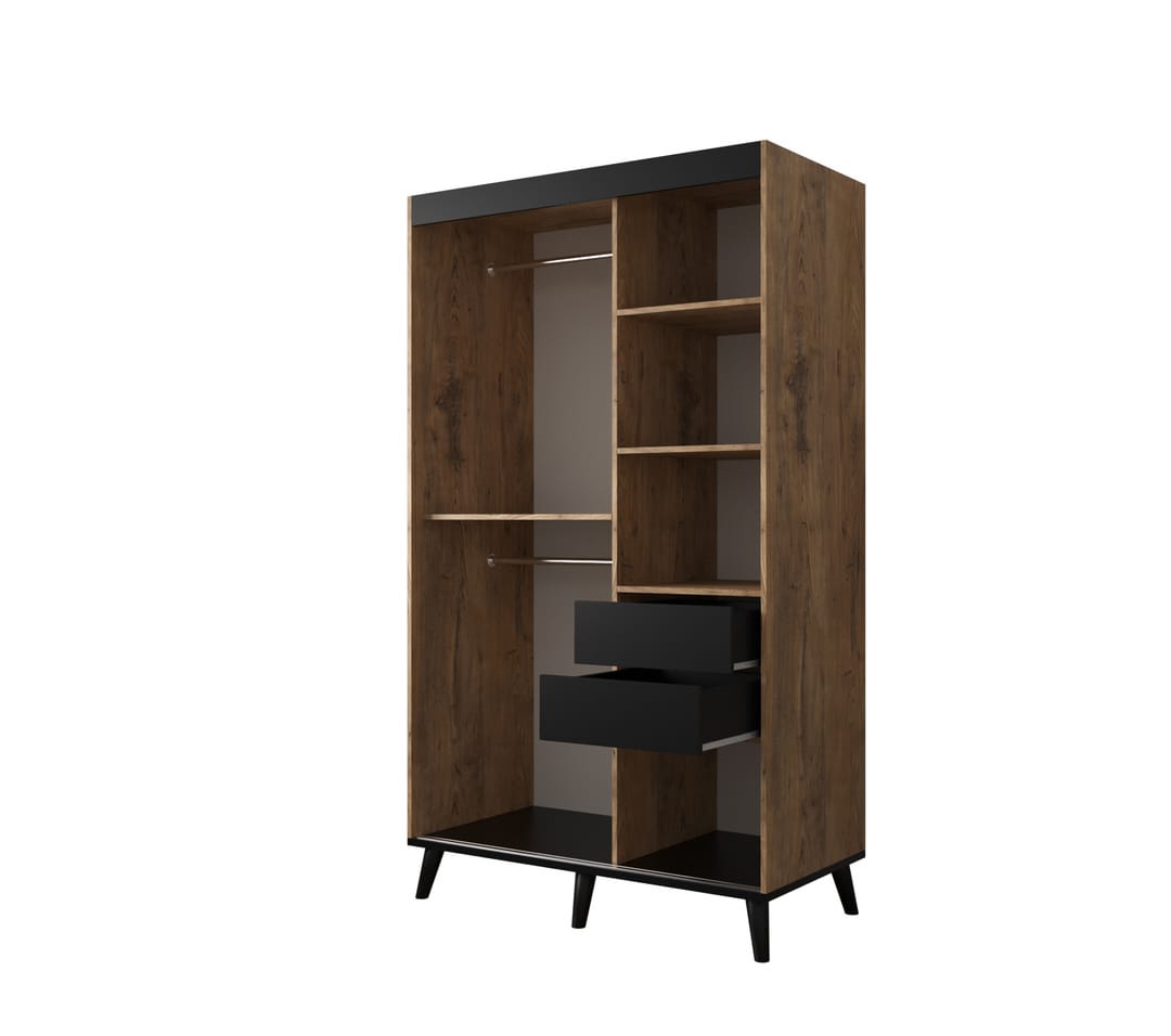 Galicja T2 Sliding Door Wardrobe 120cm oak chestnut 