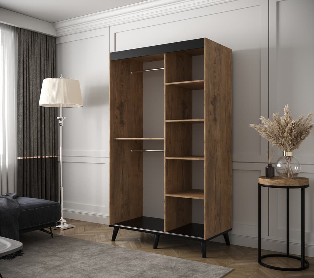 Galicja T2 Sliding Door Wardrobe 120cm oak chestnut 