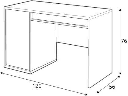 Imola IM-09 Computer Desk White Graphite Salisbury Light Grey