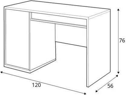 Imola IM-09 Computer Desk White Graphite Salisbury Light Grey