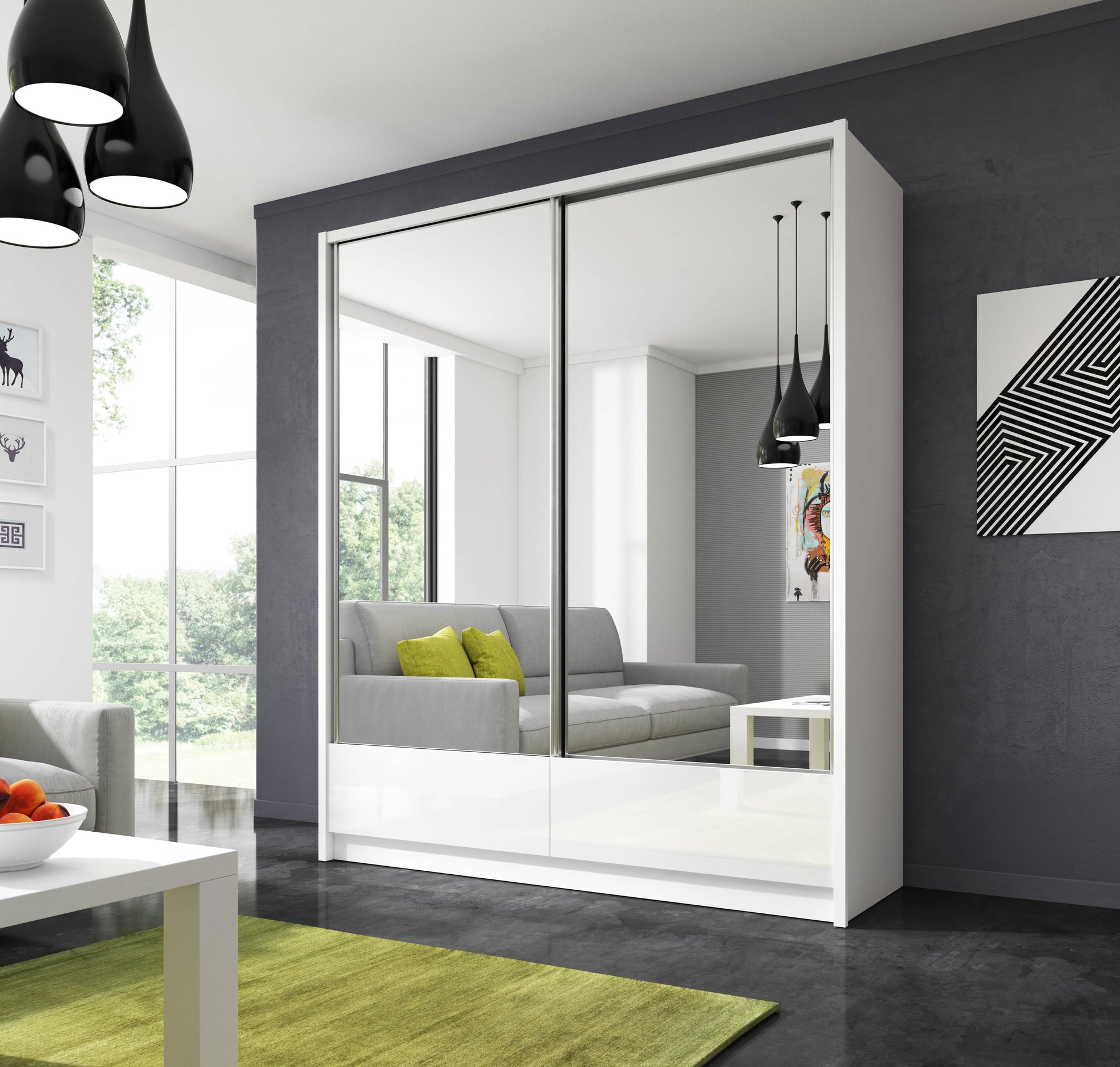 Aria II Sliding Door Wardrobe 184cm