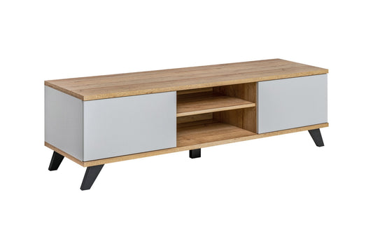 Bogota TV Cabinet 160cm Grey and Riviera Oak