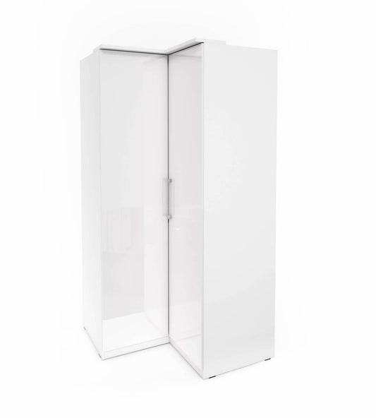 
Optima 16 Corner Wardrobe White and Oak Artisan