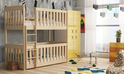 Wooden Bunk Bed Konrad with Cot Bed