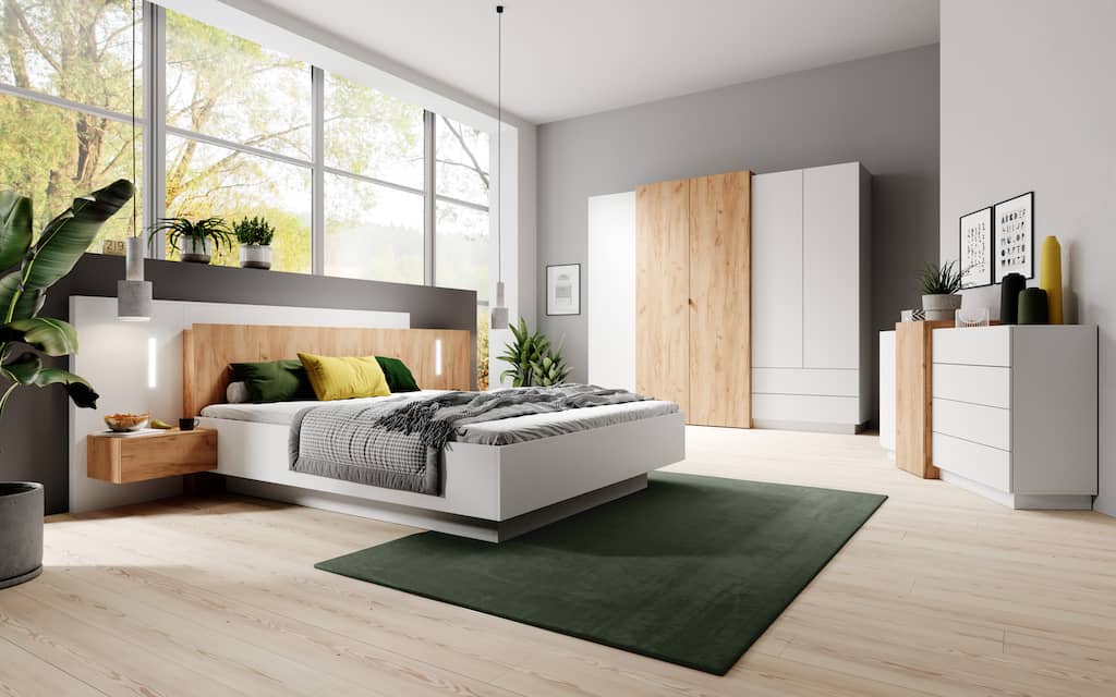 Stockholm Hinged Door Wardrobe 230cm white 