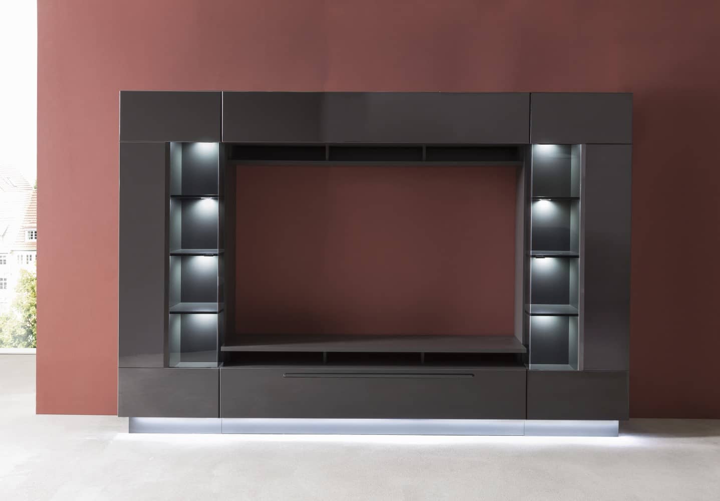 Denira VA03 Wall Entertainment Unit graphite grey