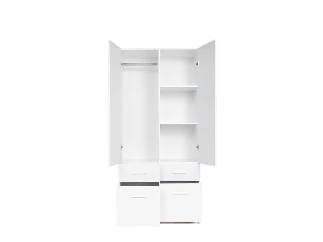 Alpin Hinged Door Wardrobe 92cm [Drawers] Alpine White