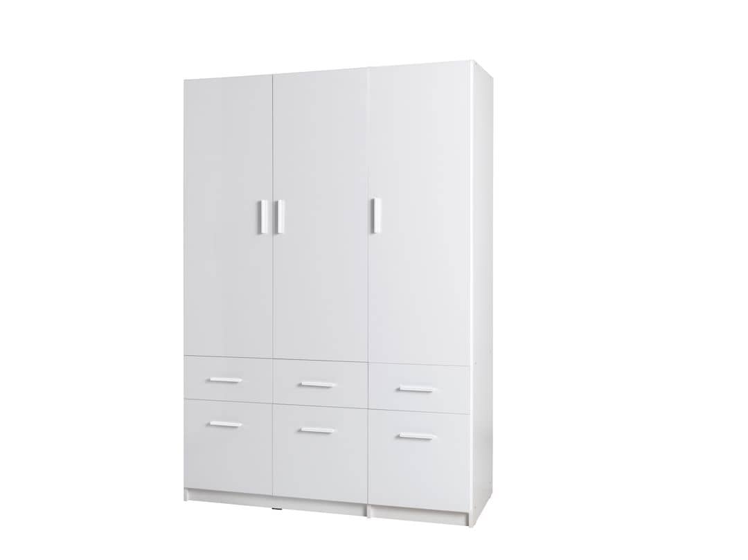 Alpin Hinged Door Wardrobe 136cm Alpine White