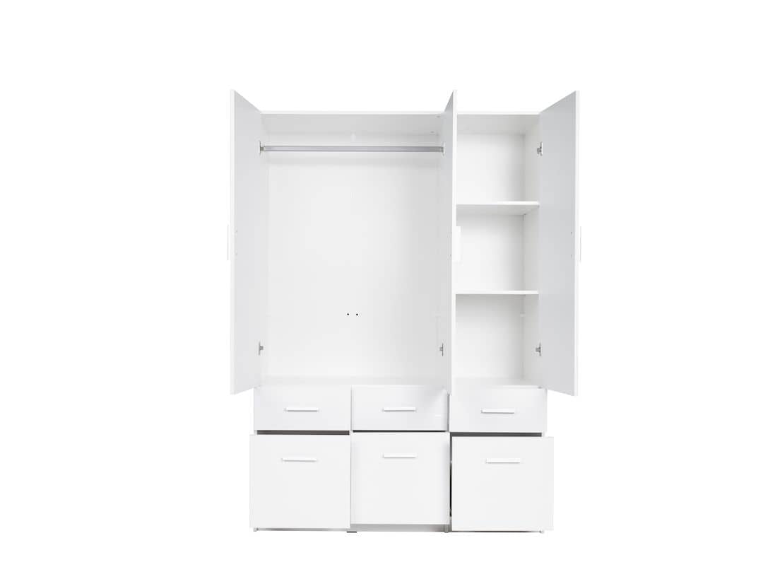 Alpin Hinged Door Wardrobe 136cm Alpine White