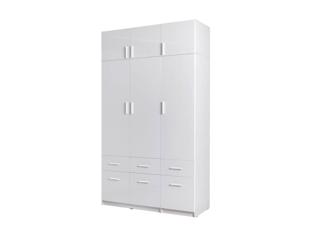 Alpin Hinged Door Wardrobe 136cm Alpine White