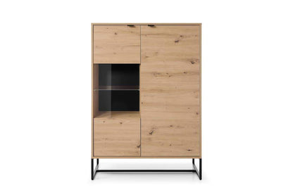 Amber Display Cabinet 93cm Oak Artisan