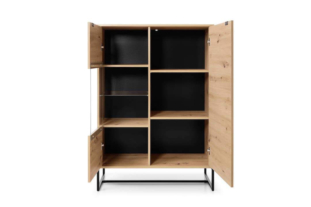 Amber Display Cabinet 93cm Oak Artisan